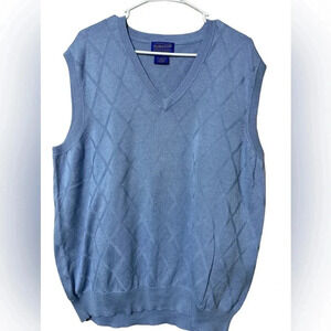 Pendleton Cotton Sweater Vest Winter Layered Grandpa Classic Warm V Neck